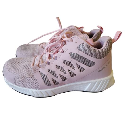 Reebok Fusion Flexweave Work Mid-Cut Womens 10.5 Pink Composite Toe Non Slip - Picture 5 of 16